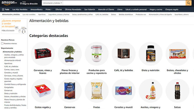 Catálogo de productos en Amazon Fresh