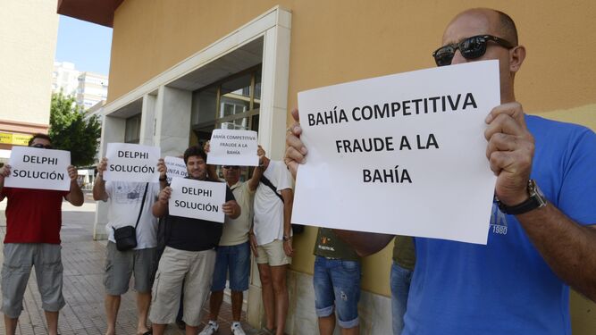 Protesta de trabajadores de Delphi en 2013