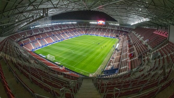 Imagen panorámica en picado del estadio donde se jugará el encuentro.