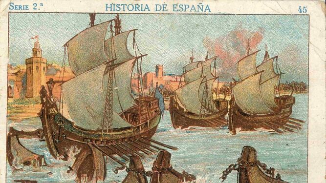 Cromo sobre la conquista de Sevilla.