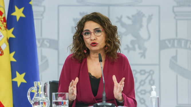 La ministra de Hacienda y portavoz del Gobierno, María Jesús Montero, ayer, en laMoncloa.
