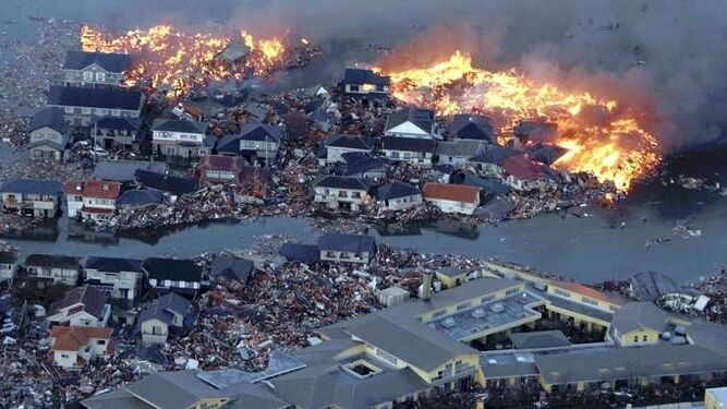Una imagen de las consecuencias del tsunami de Fukushima