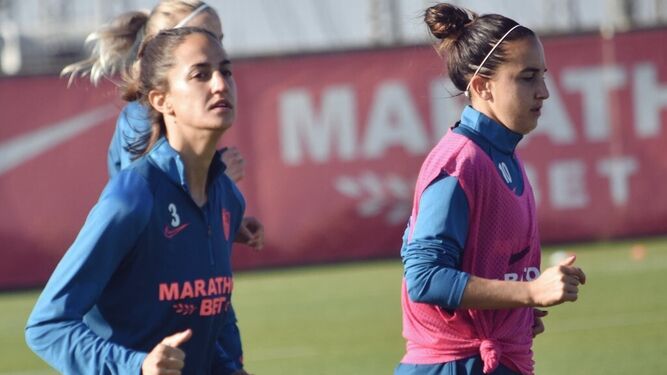 Lucía Ramírez y Virgy, durante un entrenamiento de esta semana.
