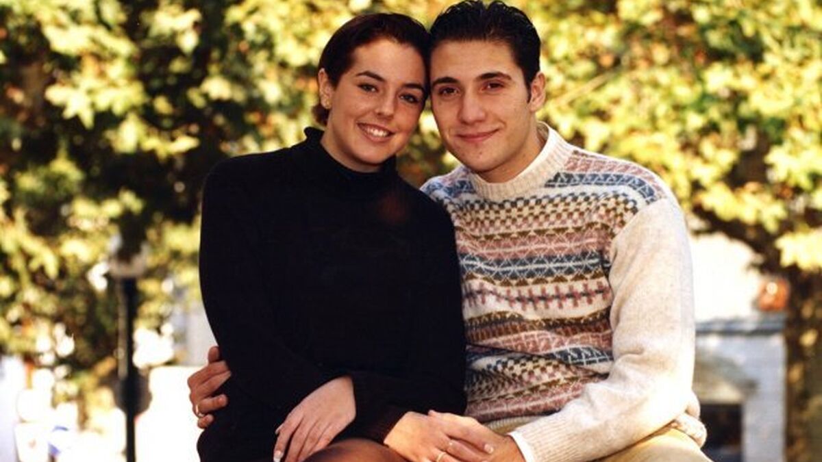 Rocío y Antonio David, cuando comenzaron su relación a mediados de los 90.