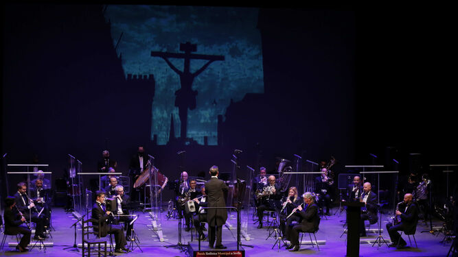 La Banda Sinfónica Municipal de Sevilla durante una reciente actuación.