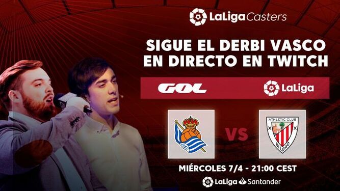 Promoción del partido de Liga Real Sociedad-Athletic, en Twitch con Ibai Llanos