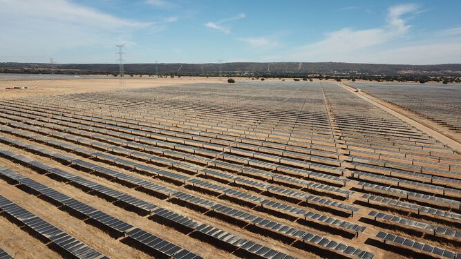 Imagen de archivo de los paneles solares de una planta fotovoltaica.
