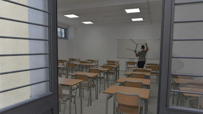 Una de las aulas del Colegio San Bernardo que acogerá el Bachillerato.