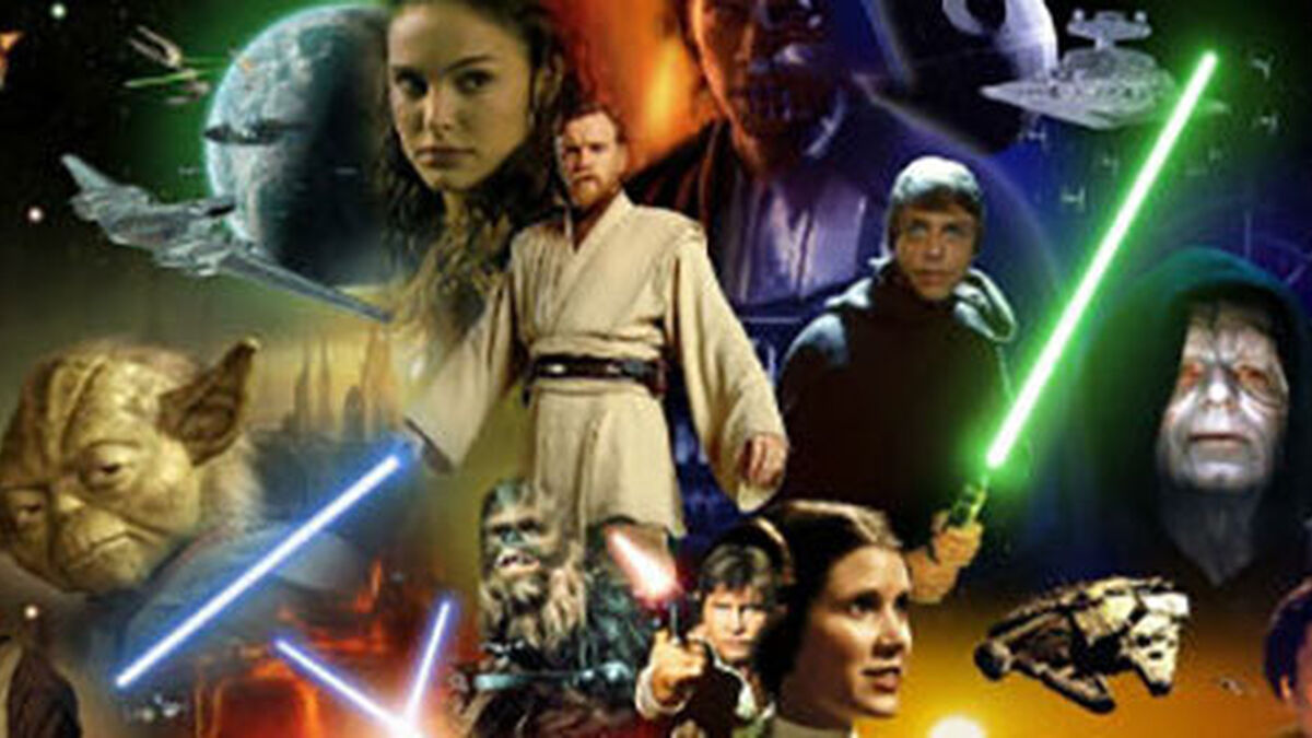 Montaje con los protagonistas de la conocida saga 'Star Wars'.