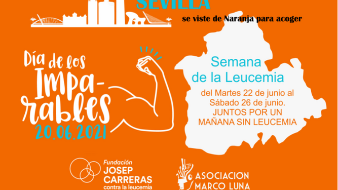 Cartel de la Semana de la Leucemia en Sevilla.