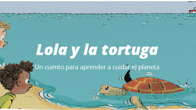 Imagen del texto sobre "Lola y la Tortuga” de Caixabank.