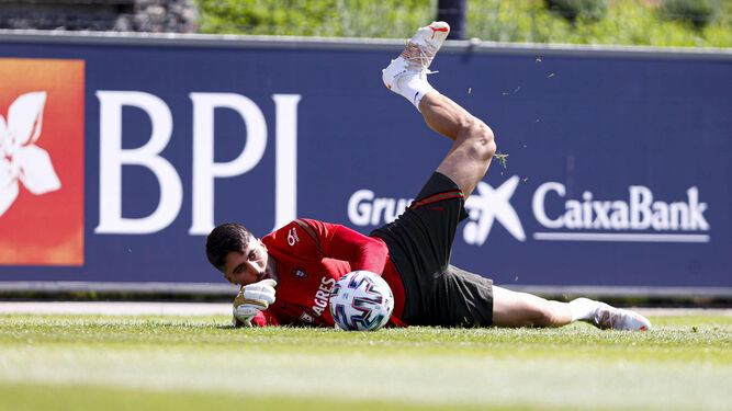 Rui Silva, durante un entrenamiento con la selección de Portugal de cara al reciente inicio de la Eurocopa.