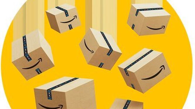 Varias cajas con envíos de Amazon