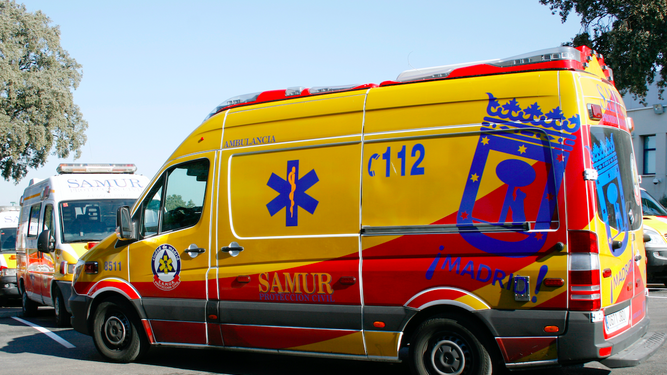 Un ambulancia del Samur de la Comunidad de Madrid.