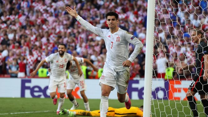 Morata en el gol de la prórroga del Croacia-España, lo más visto del mes con más de 8 millones de espectadores en Telecinco