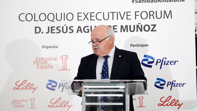 Jesús Aguirre, durante su intervención en el coloquio Executive Forum España.
