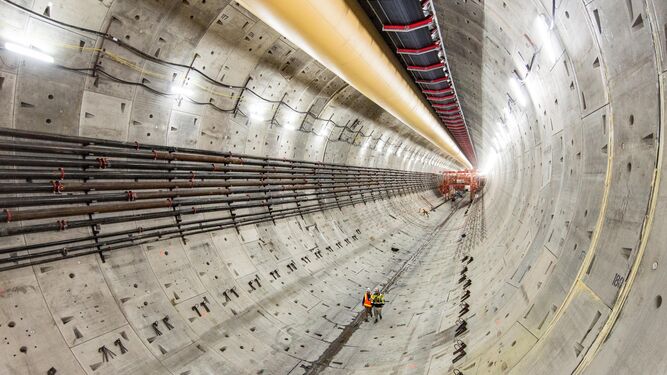 Construcción de un túnel de ACS en Reino Unido.