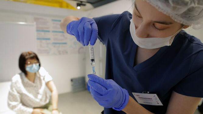 Vacunación contra el coronavirus en Moscú