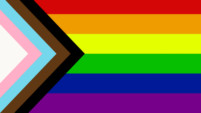 Diseño de la nueva bandera LGTBI+