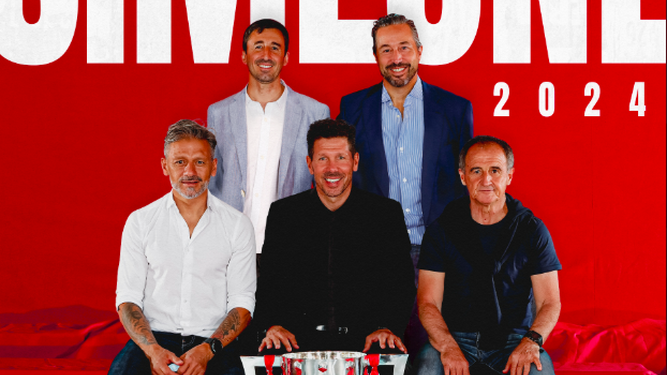 La imagen con la que el Atlético hace oficial la renovación de Simeone.