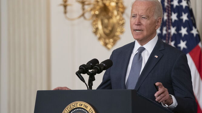 El presidente de EEUU, Joe Biden, durante una conferencia de prensa días atrás