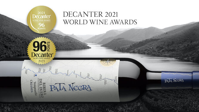 Vino PATA NEGRA Ribera del Duero, medalla de Oro y 96 puntos en ‘Decanter World Wine Awards 2021’
