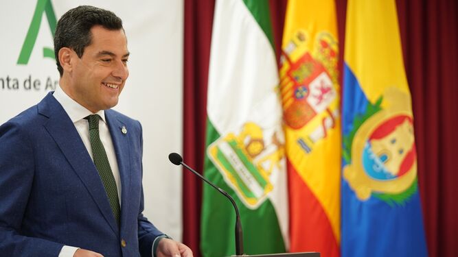 Moreno espera que lleguen a Andalucía lo "antes posible" parte de los 9.000 millones que recibirá España de la UE