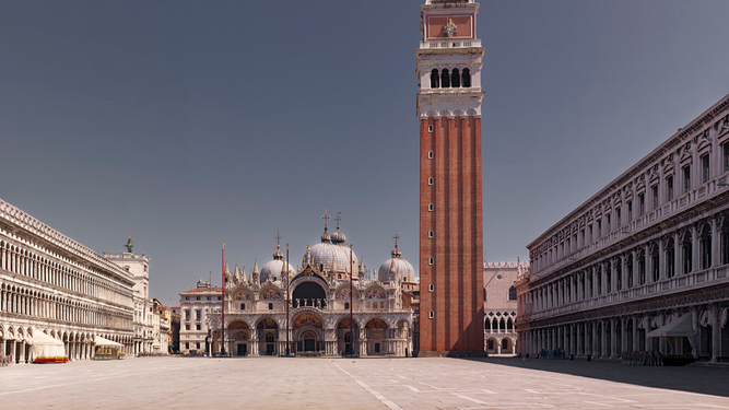 La Plaza de San Marcos, en Venecia, es una de las protagonistas de ‘Le Piazze (In)visibili’.