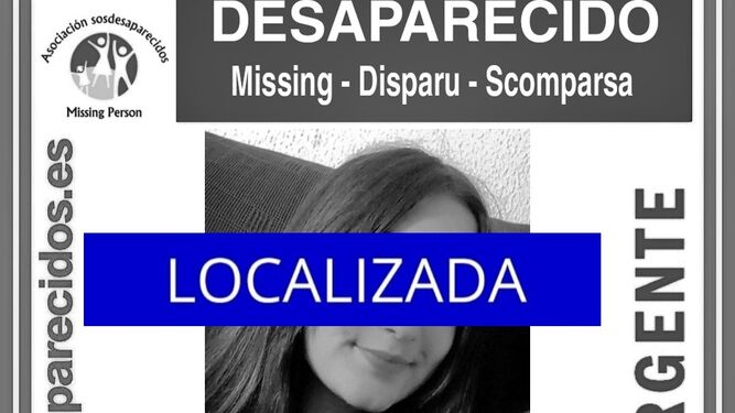 El anuncio emitido por SOS Desaparecidos.