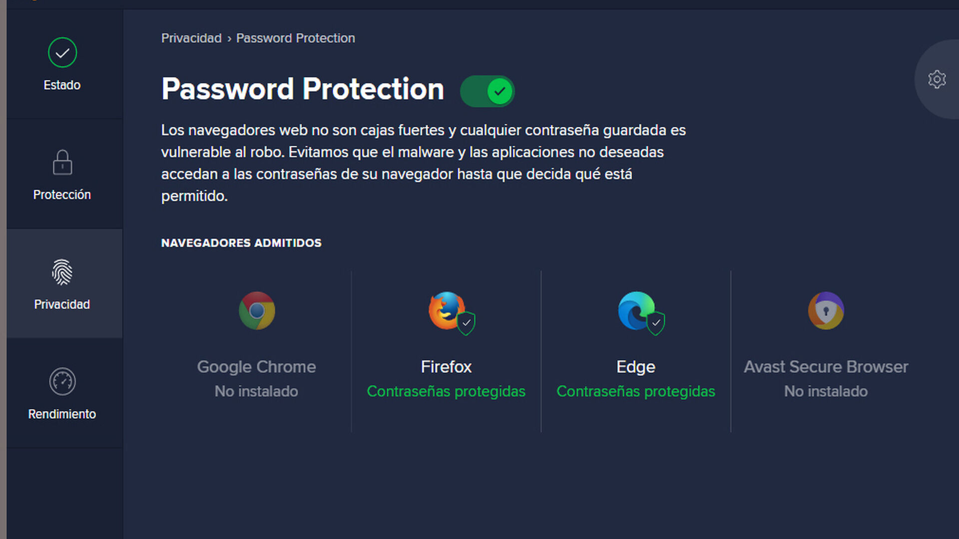 Im&aacute;genes del antivirus Avast Premium Security