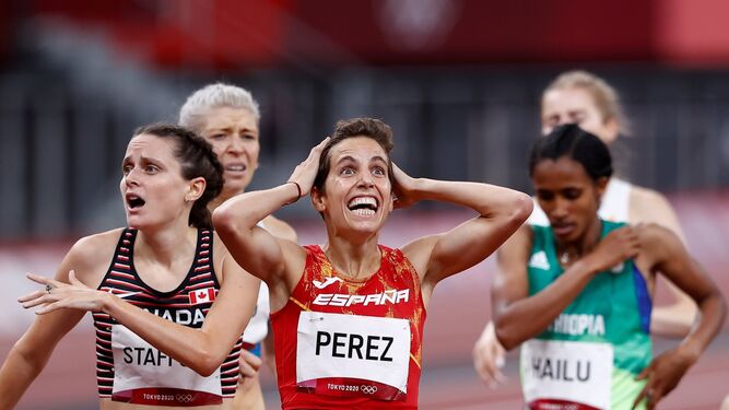 Marta Pérez, sorprendida tras ver su marca en la semifinal de 1.500.
