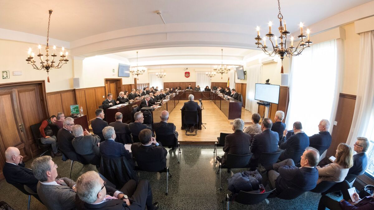 Una imagen de una se las sesiones del juicio de la "pieza política" de los ERE, que duró un año.