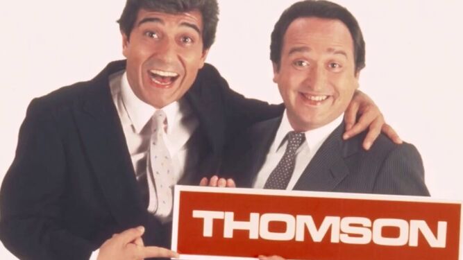 Andrés Pajares y Fernando Esteso en el memorable spot de televisores Thomson