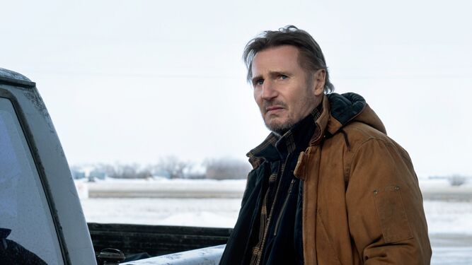 Liam Neeson, en un fotograma de 'Ice Road'.