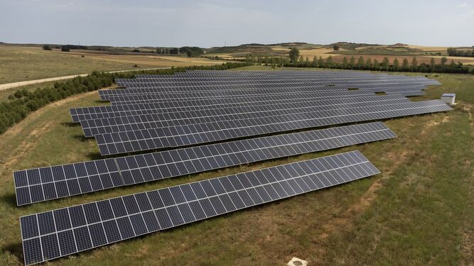 Primera planta fotovoltaica de Exide en Espana, que está localizada en Soria.