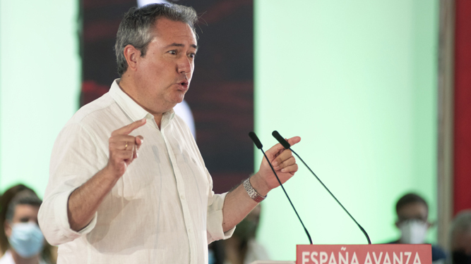Juan Espadas, este sábado en el inicio del curso político de los socialistas en Jaén.