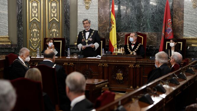Carlos Lesmes durante la apertura del nuevo año judicial