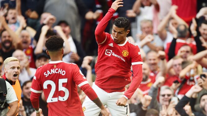 Crsitiano Ronaldo celebra uno de sus tantos frente al Newcastle.