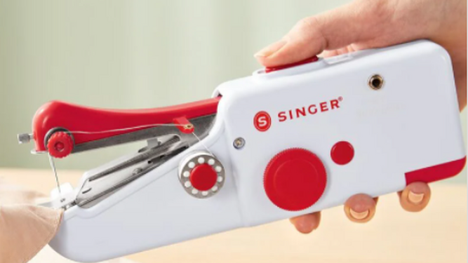 Singer máquina de coser manual.
