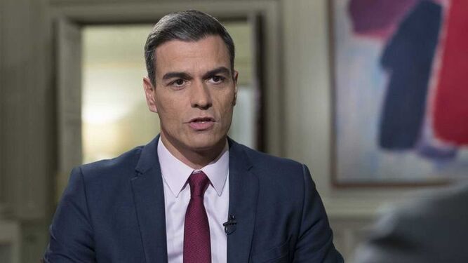 Pedro Sánchez en la entrevista de TVE