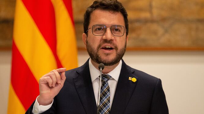 El presidente de la Generalitat, Pere Aragonès, este martes.