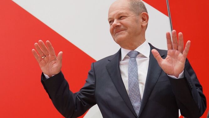 El candidato socialdemócrata a la Cancillería alemana, Olaf Scholz