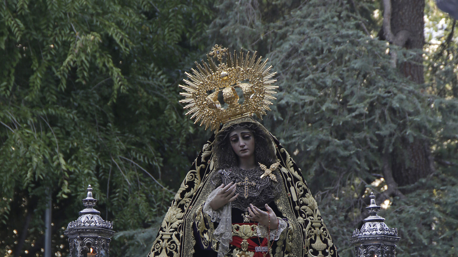 Virgen de la Victoria en el Rosario de la Aurora