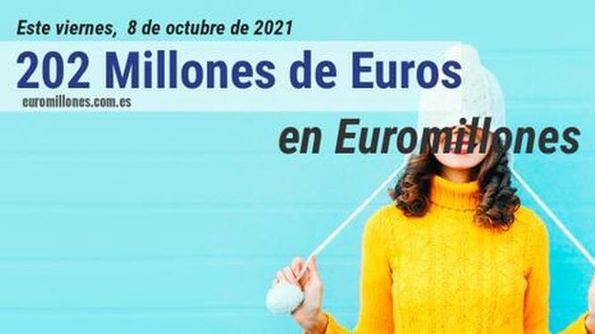 Bote de 202 millones de euros para el próximo sorteo de Euromillones