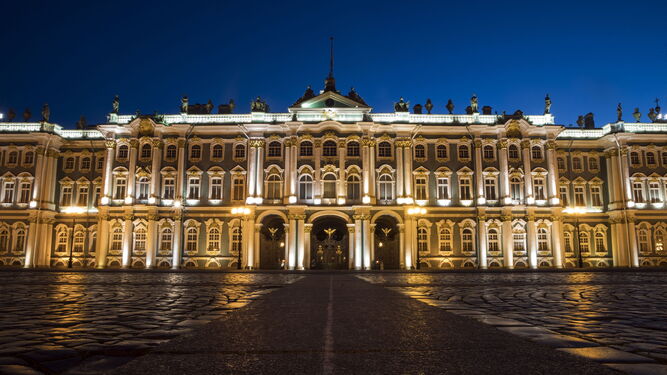 Fachada exterior del museo Hemeritage de San Petersburgo.