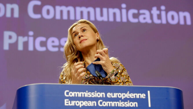 La comisaria europea de Energía, Kadri Simson, este miércoles en Bruselas.