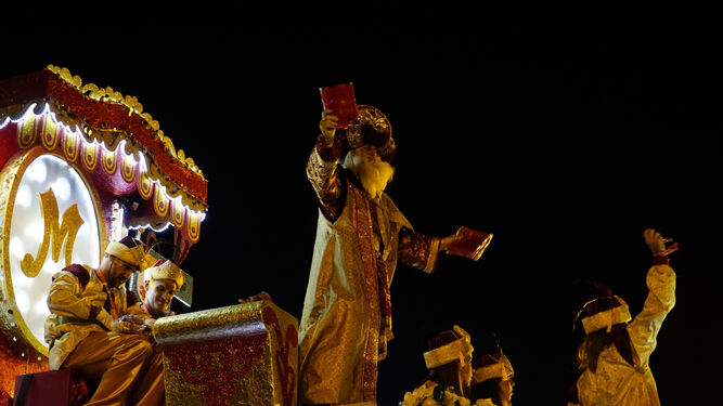 El rey Gaspar en la Cabalgata celebrada en 2020.