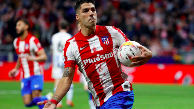Luis Suárez celebra un gol