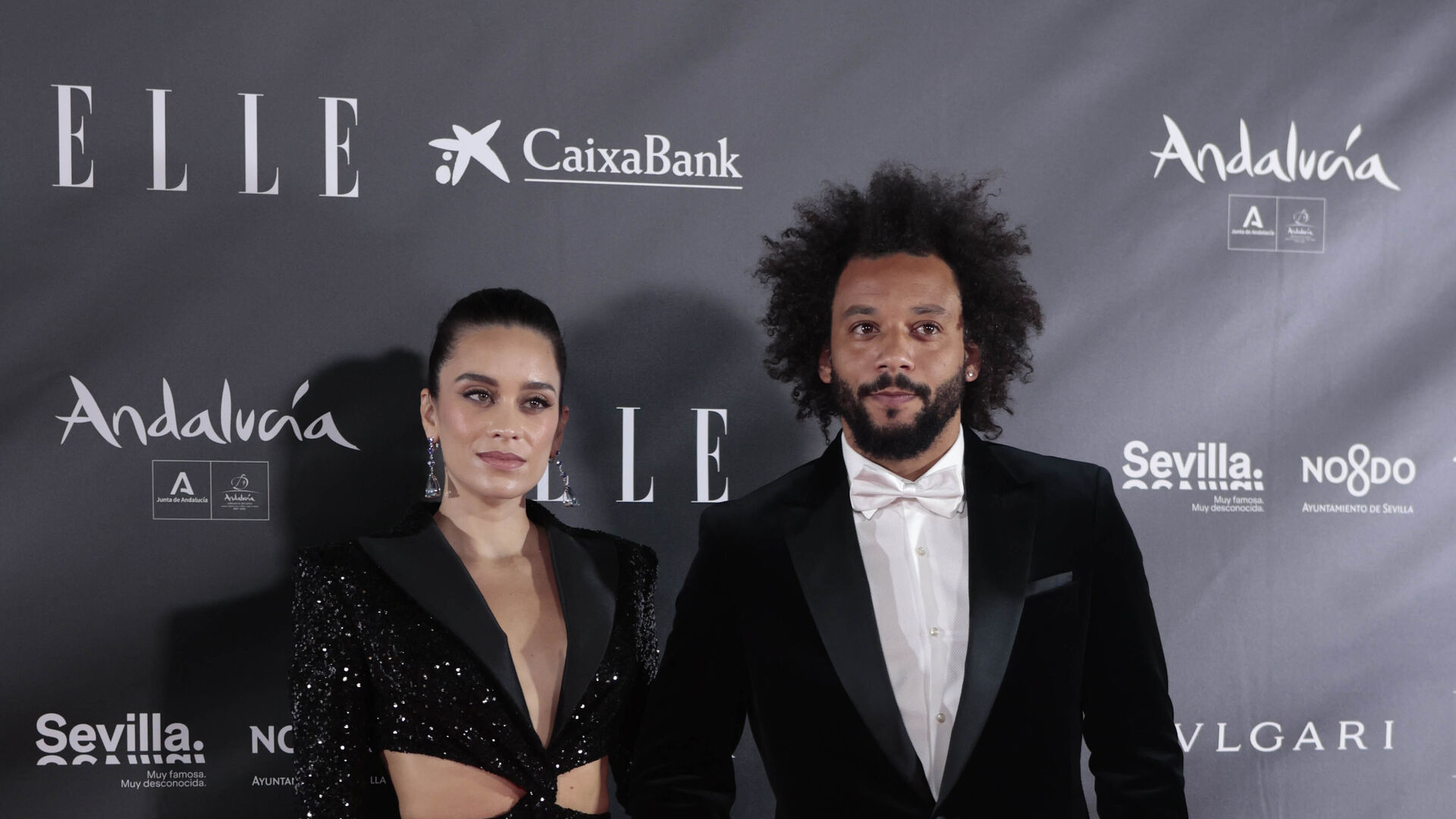 El futbolista Marcelo y su mujer&nbsp;Clarice Alves en los ELLE Style Awards.