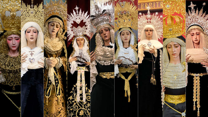 Las Dolorosas de Sevilla se visten de luto: Viernes de Dolores y Sábado de Pasión